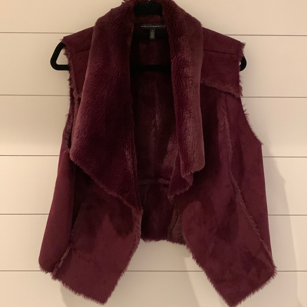 White House Black Market Deep Red Vest